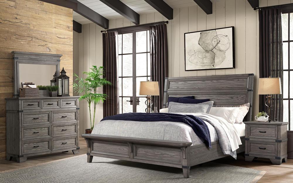Intercon Furniture - Forge Completed King Standard Bed in Brushed Steel Finish veiw 2