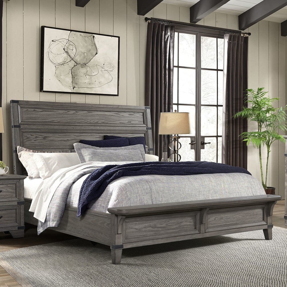Intercon Furniture - Forge King Bed in Brushed Steel - FG-BR-4965KB-STE-C view 4