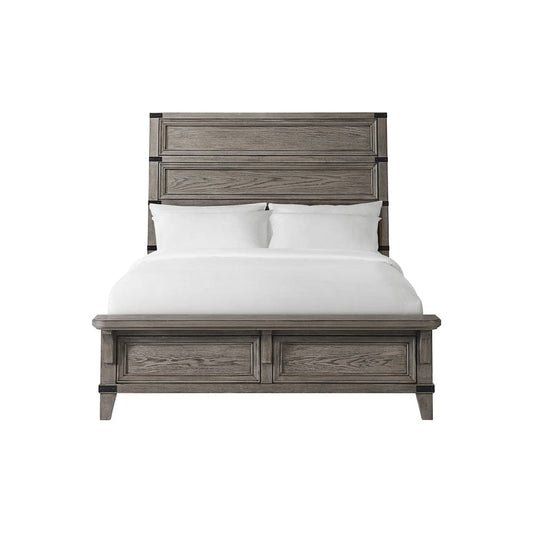 Intercon Furniture - Forge Queen Bed in Brushed Steel - FG-BR-4965QB-STE-C view 2