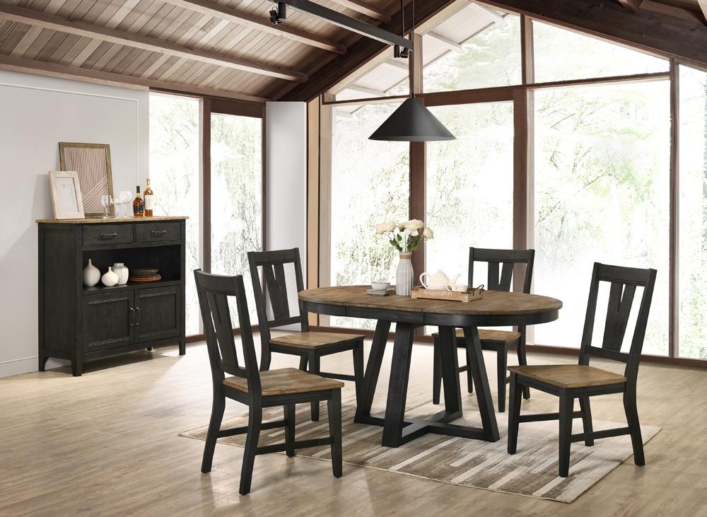 Intercon Furniture - Harper Table, 42x42-60 Round Dining - HP-TA-4260-BBP-C veiw 2