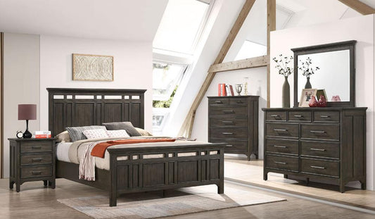 Intercon Furniture - Hawthorne Complete Queen Standard Bed in Burnished Clay Finish veiw 2