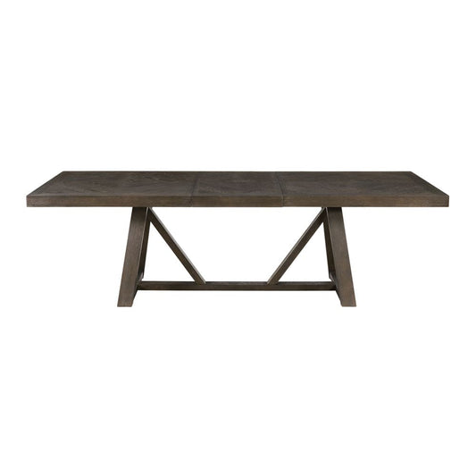 Intercon Furniture - Hearst Trestle Table in Reclaimed Chevron - HR-TA-42101-RCV-C view 2