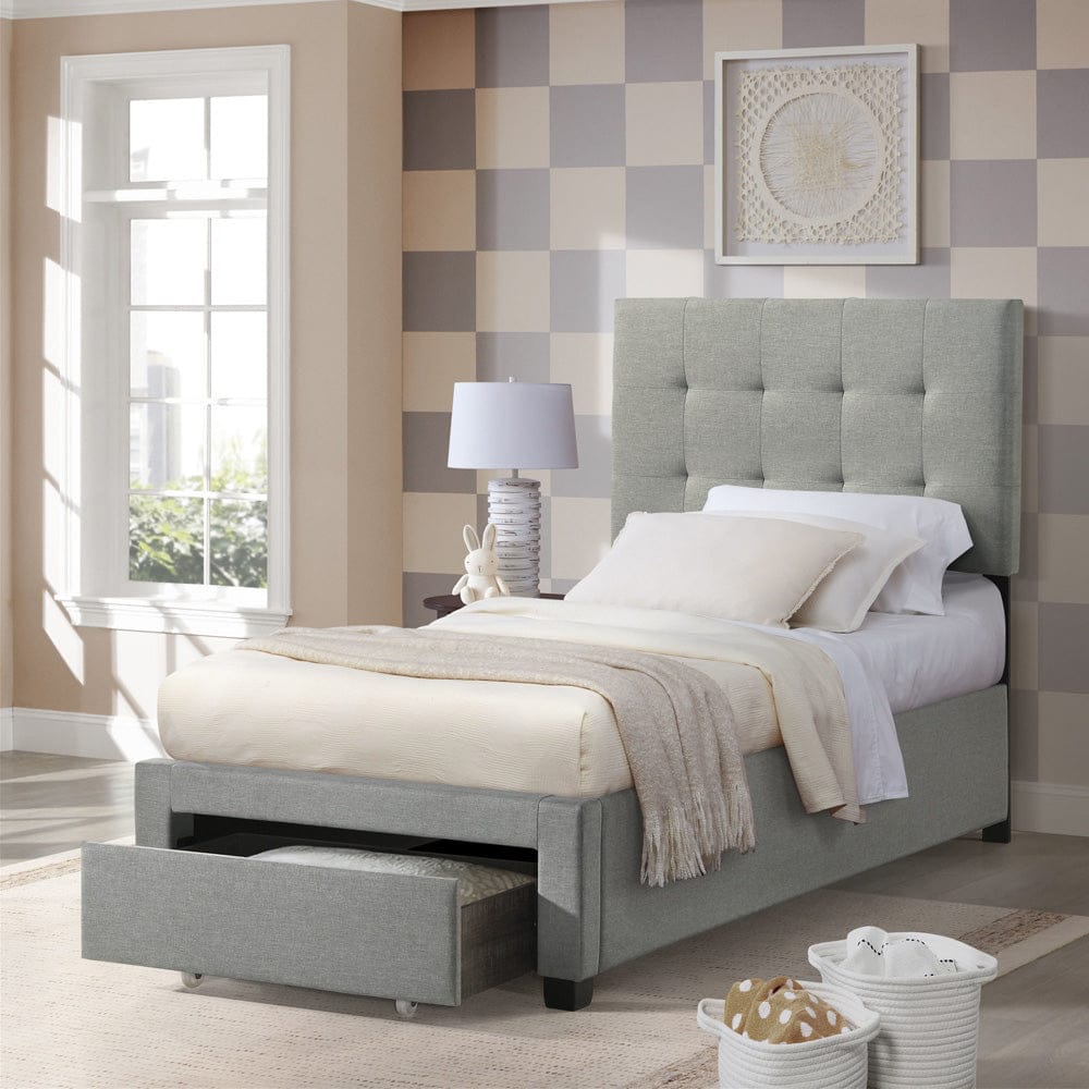 Intercon Furniture - Kaycee Twin Storage Bed in Smoke Finish - UB-BR-KCYTWN-SMK-C view 3