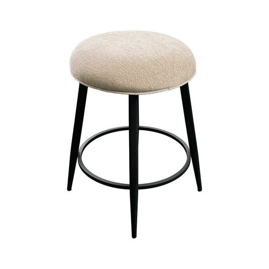 Intercon Furniture - Metal Base Barstool w-Backless Seat - Champagne Fabric in Matte - BS-BS-18C-CHM-C24 view 2