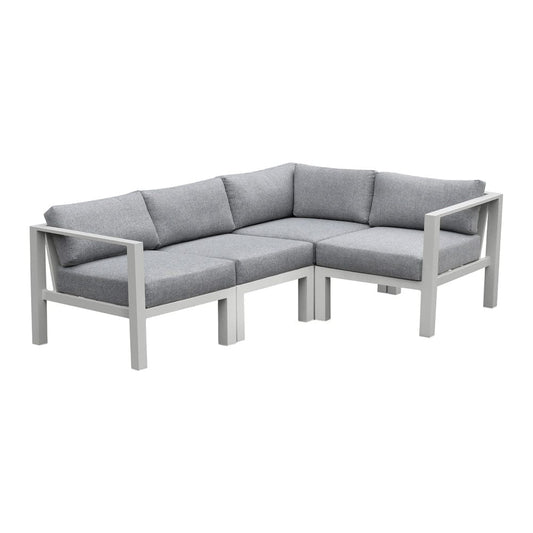 Intercon Furniture - Nash Outdoor Seating 4PC KIT in Buff - NS-SF-ARMLSS-BUF-4PC view 2