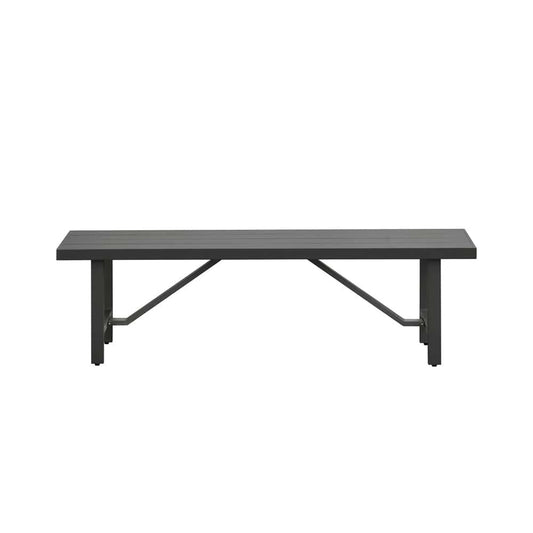 Intercon Furniture - Navarro Outdoor Dining Bench in Mocha - NV-CH-1570B-MCA-C view 2