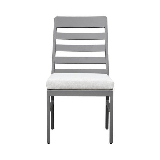 Intercon Furniture - Navarro Outdoor Dining Ladder Side Chair in Mocha - NV-CH-460C-MCA-RTA view 2