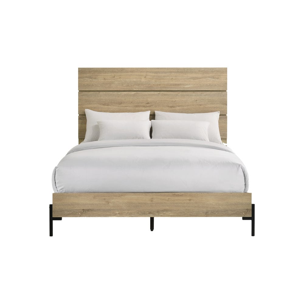 Intercon Furniture - Newhall Queen Bed in Vintage Oak Melamine - NH-BR-2460Q-VNM-C view 2