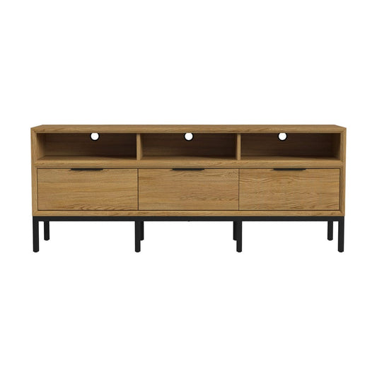 Intercon Furniture - Newport 70" TV Console in Natural Oak - NP-HT-7028-NTO-C view 2