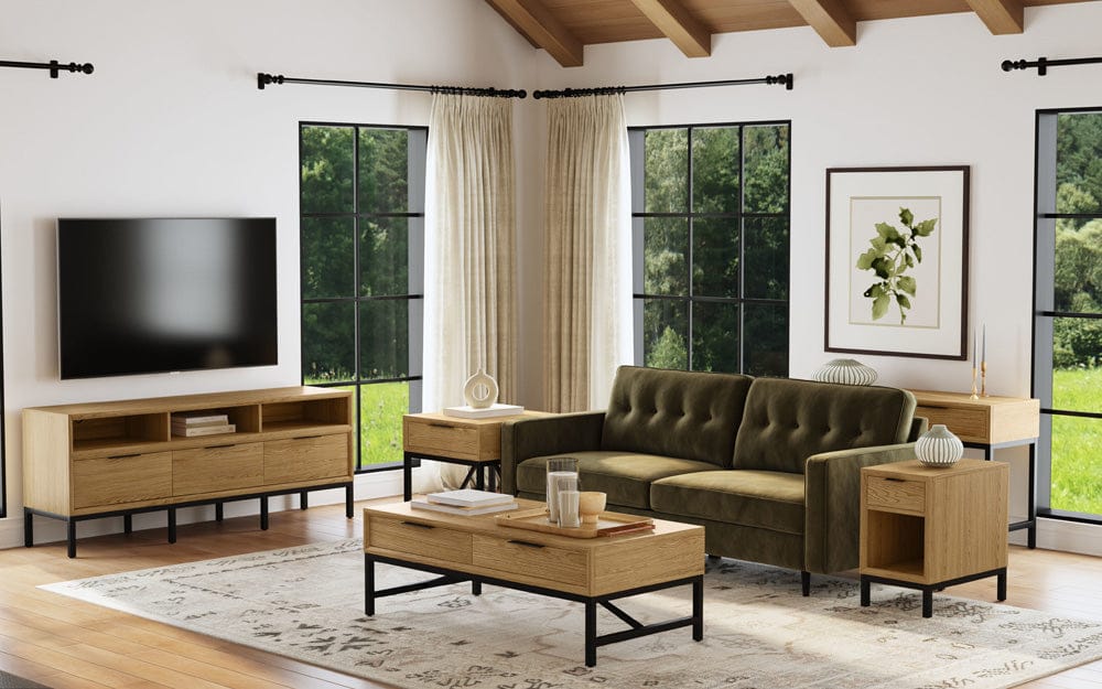 Intercon Furniture - Newport 70" TV Console in Natural Oak - NP-HT-7028-NTO-C view 4