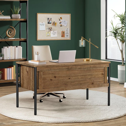 Intercon Furniture - Norcross 60 Half Ped Desk - NC-HO-6030HP-HCK-C veiw 2