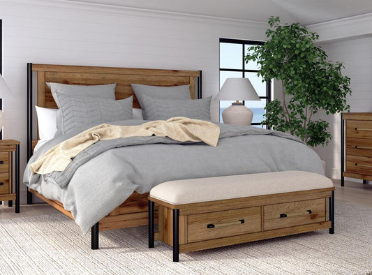 Intercon Furniture - Norcross Completed King Standard Bed in Hickory Finish veiw 2