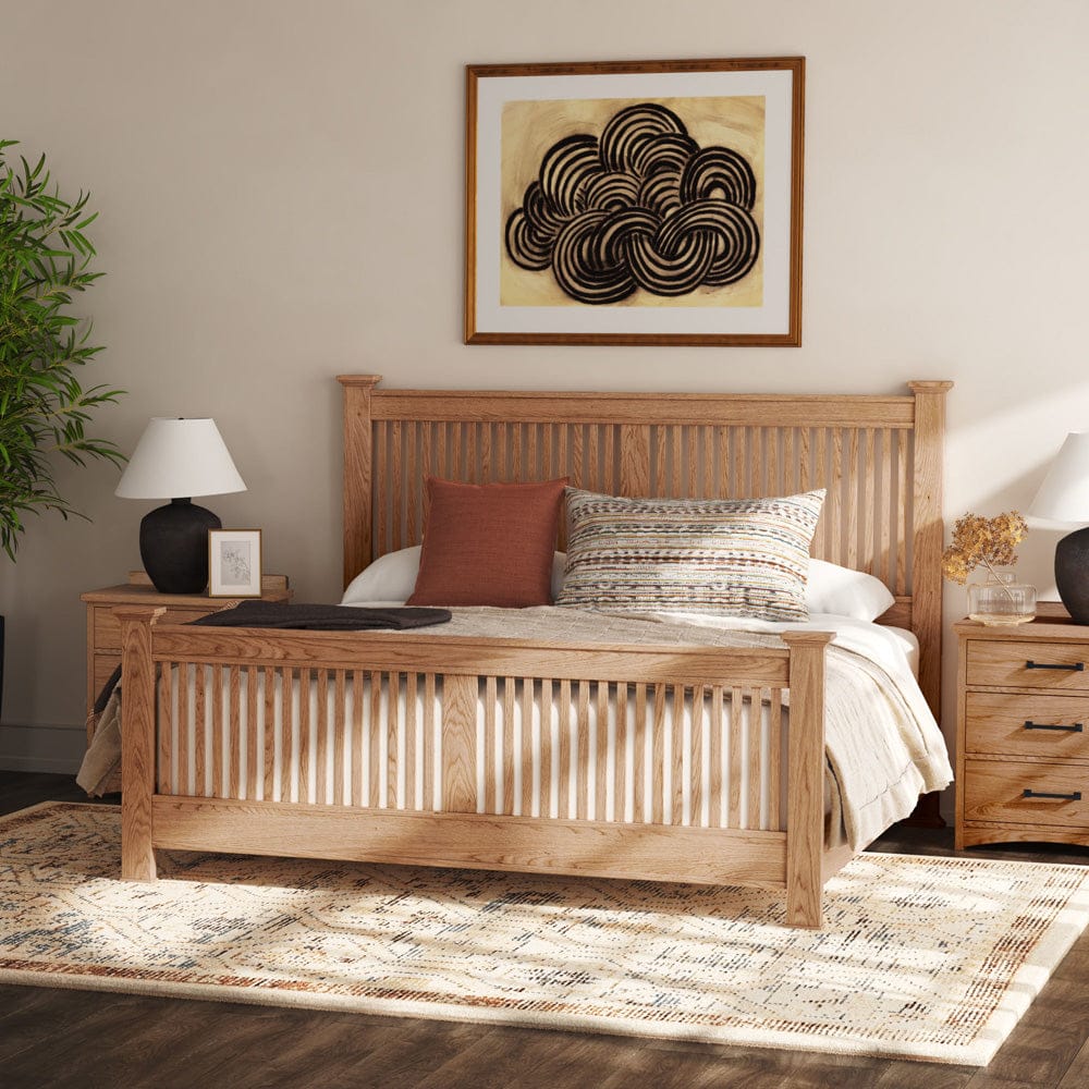 Intercon Furniture - Oak Park King Slat Bed in Taupe - OP-BR-5825K-TAU-C view 4