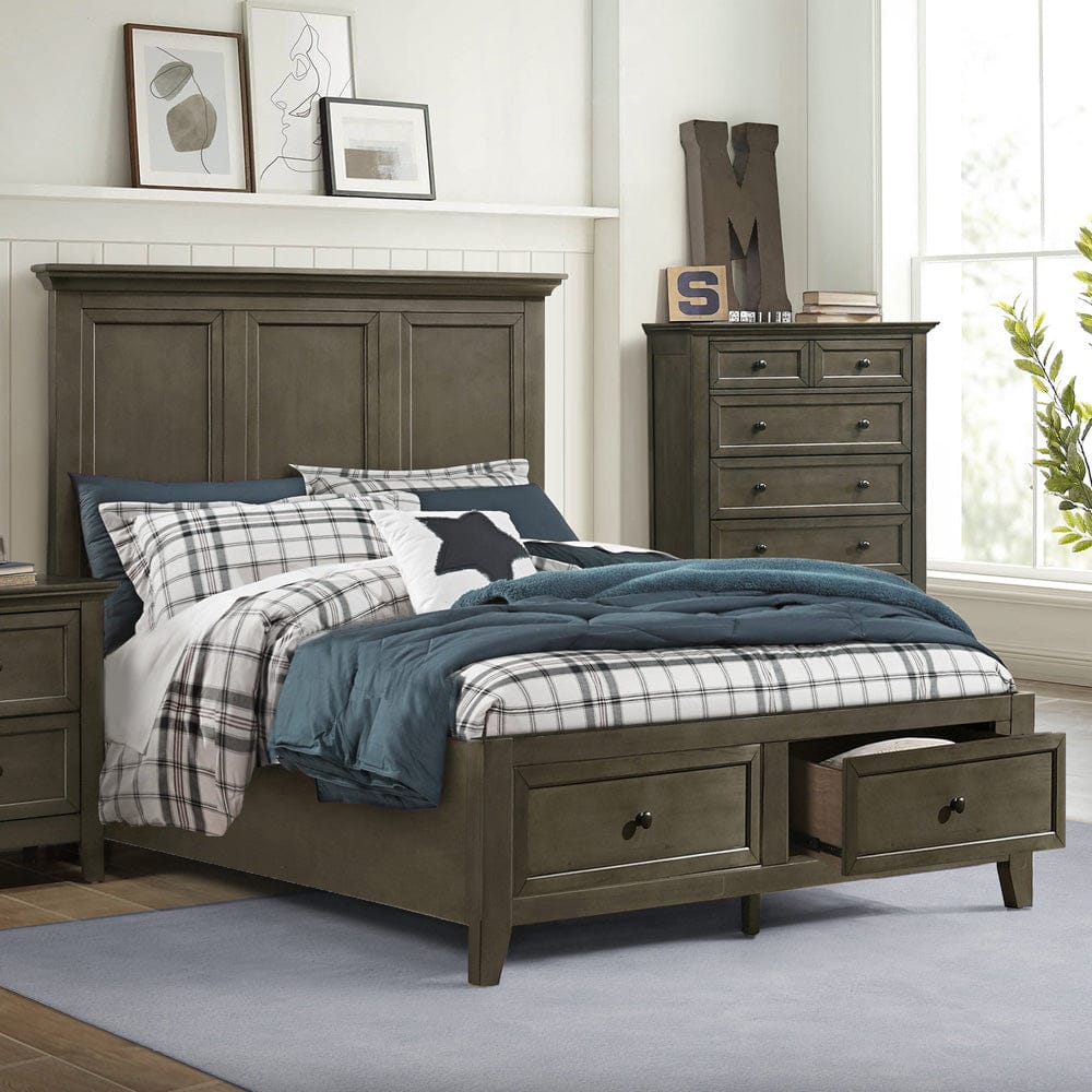 Intercon Furniture - San Mateo Youth Full Storage Bed in Gray - SM-BR-4325FS-GRY-C view 2