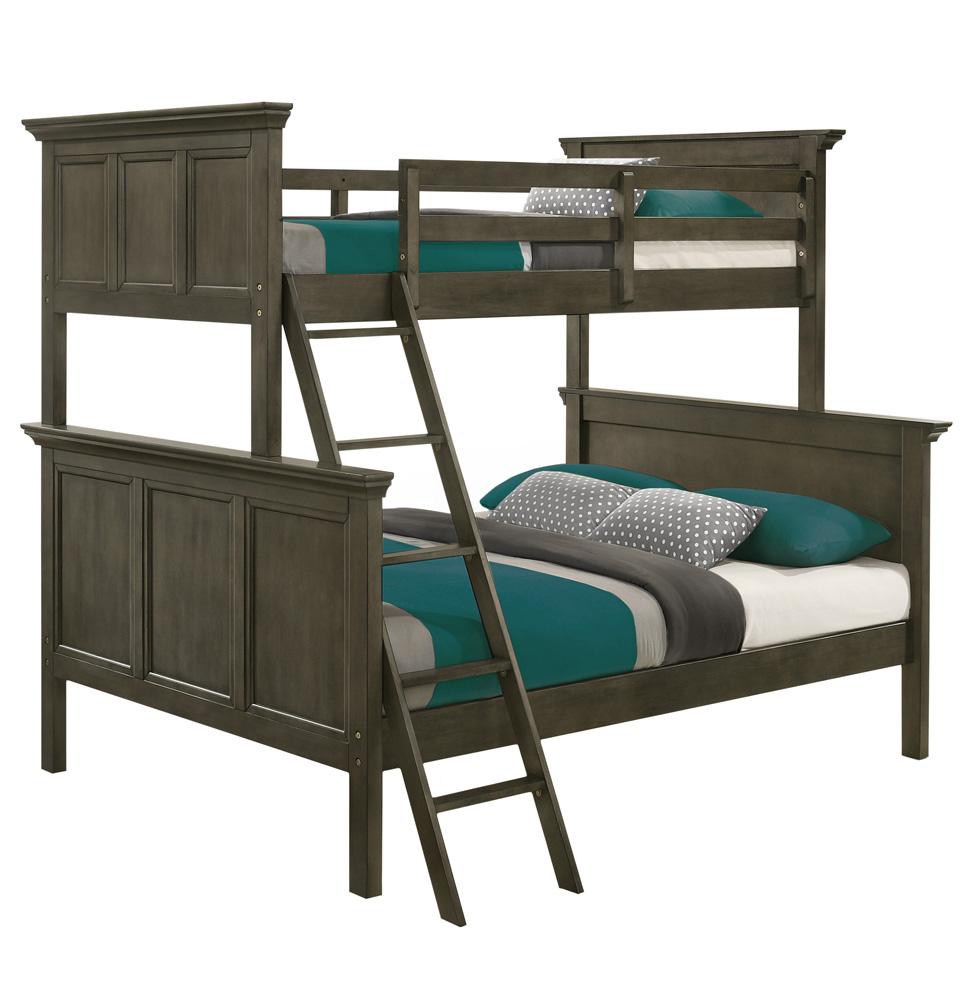 Intercon Furniture - San Mateo Youth Twin Over Full Bunk Bed in Gray Finish