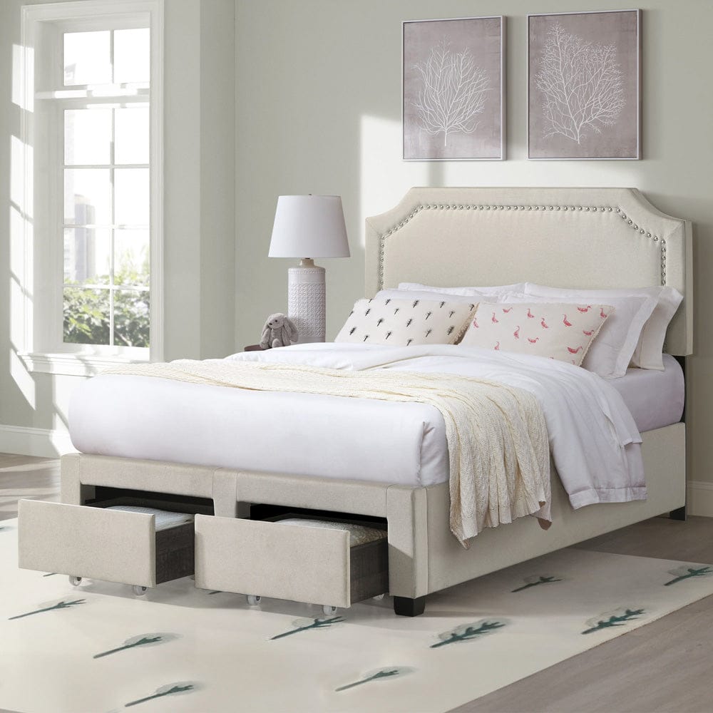 Intercon Furniture - Tropic Full Storage Bed in Beige - UB-BR-TRPFUL-BGE-C view 3