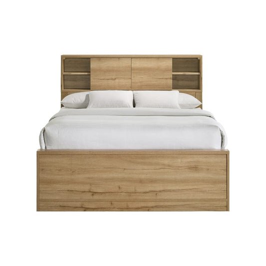 Intercon Furniture - Vega Full Bookcase Bed in Natural Oak Melamine - VG-BR-2240F-NNM-C view 2