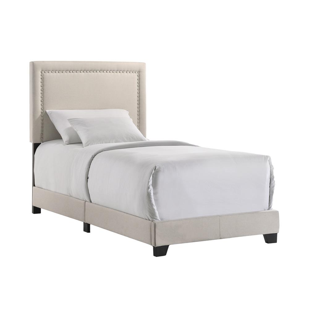 Intercon Furniture - Zion Twin UPH Bed - UB-BR-ZONTWN-FOG-C veiw 1