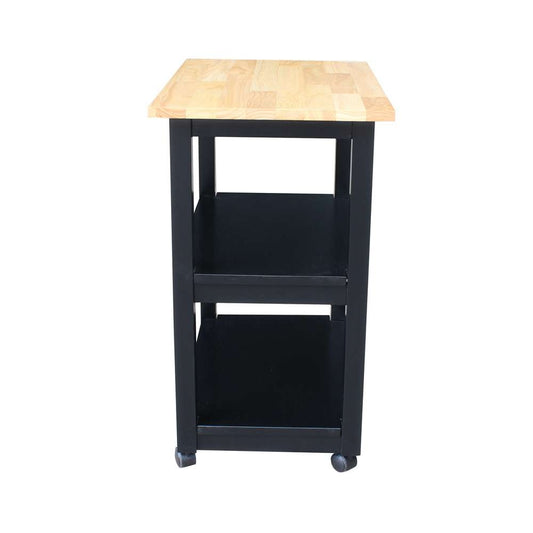 International Concepts - Microwave Cart in Black/Natural Finish - WC10-185 view 2