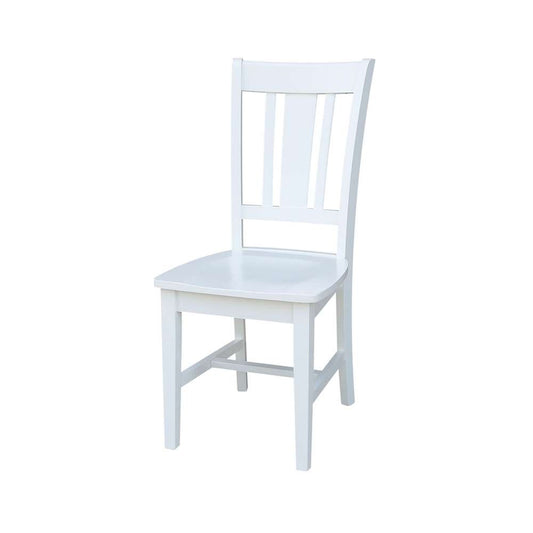 International Concepts - (Set of 5 Pcs) 42in Dual Drop Leaf Table with 4 RTA Chairs in White / Natural Finish - K02-42DP-C08-10-4 view 2