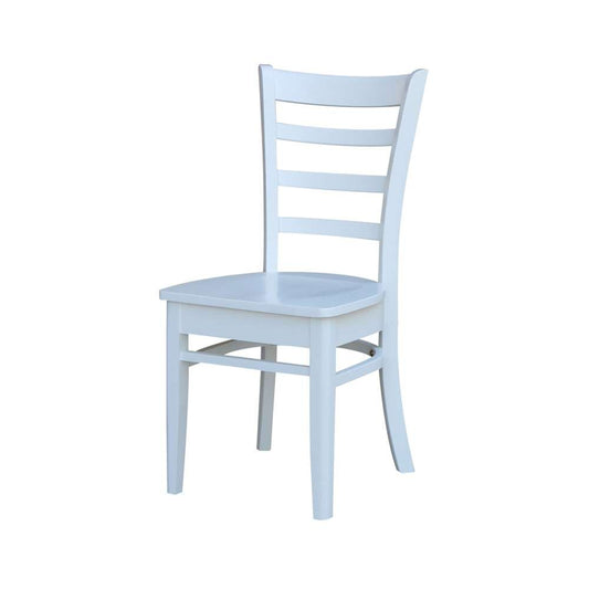 International Concepts - (Set of 5 Pcs) 42in Dual Drop Leaf Table with 4 RTA Chairs in White / Natural Finish - K02-42DP-C08-617-4 view 2