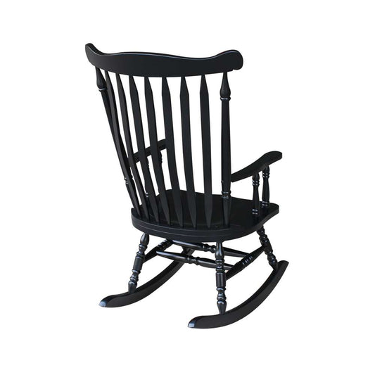 International Concepts - Solid Wood Rocker (RTA) in Antique Black Finish - R37-120 view 2