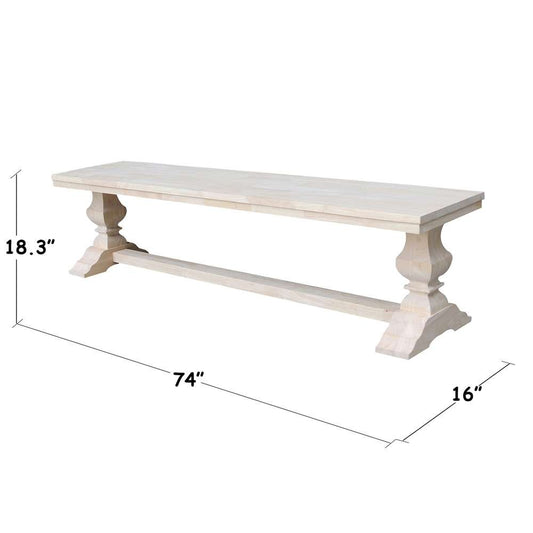 International Concepts - Trestle Bench - KBE-18 view 2
