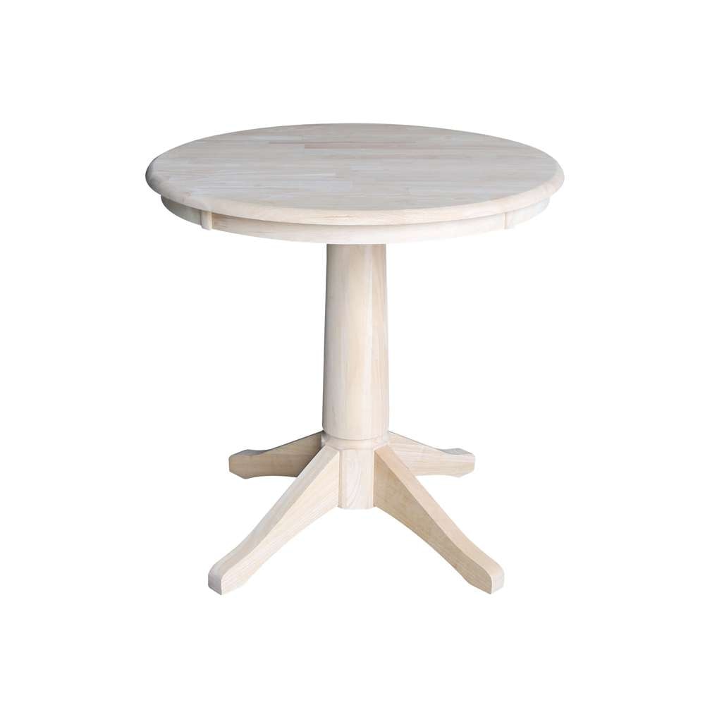 International Concepts - 30in Round Top Ped Table - 28.9inH - K-30RT-27B veiw 1