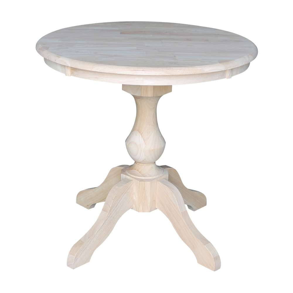 International Concepts - 30in Round Top Ped Table - 29.9inH - K-30RT-11B veiw 1