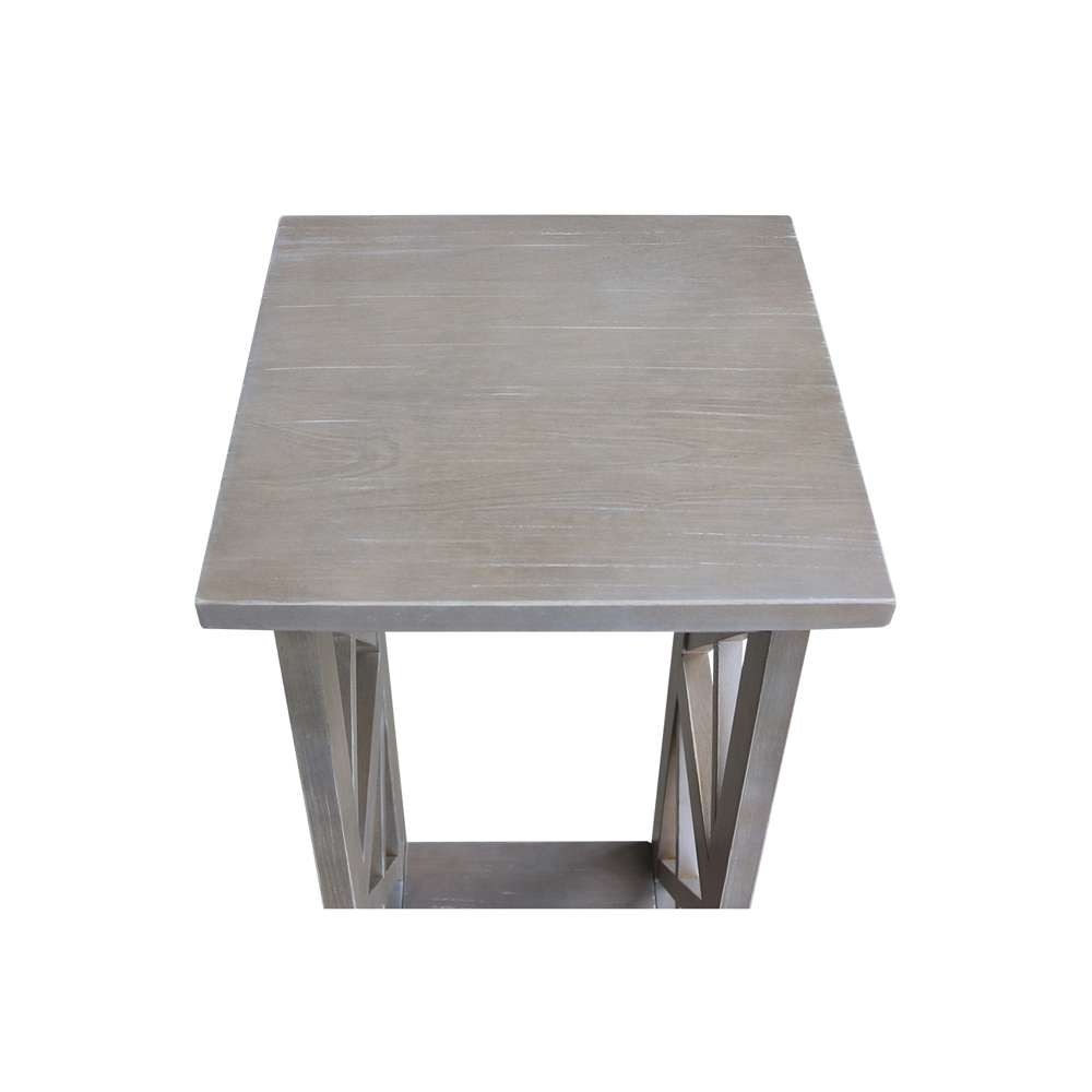 International Concepts - 30in X-Sided Plant Stand in Washed Gray Taupe Finish - OT09-3070X veiw 6