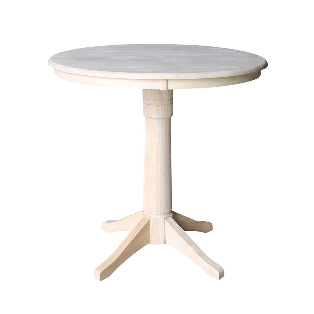 International Concepts - 36in Round Top Ped Table - 34.9inH - K-36RT-27B-6B veiw 1
