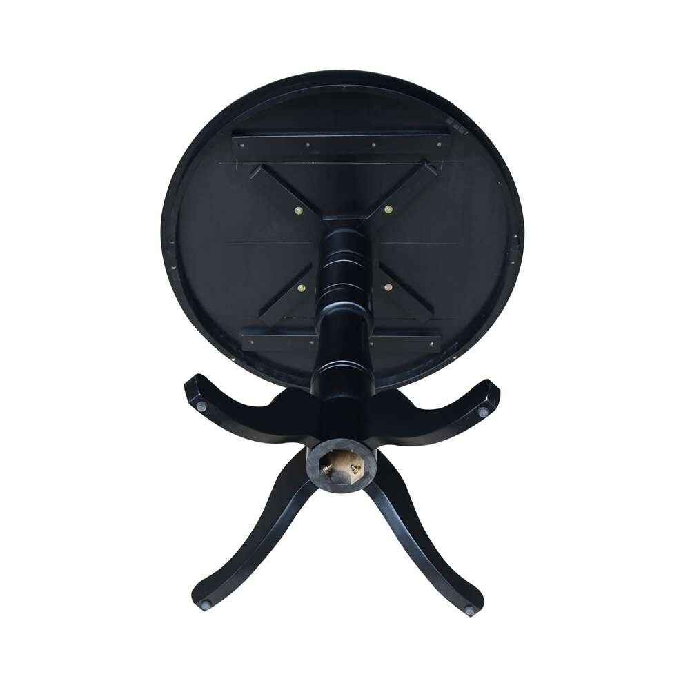 International Concepts - 36in Round Top Ped Table - 41.1inH in Black Finish - K46-36RT-6B-2 veiw 4