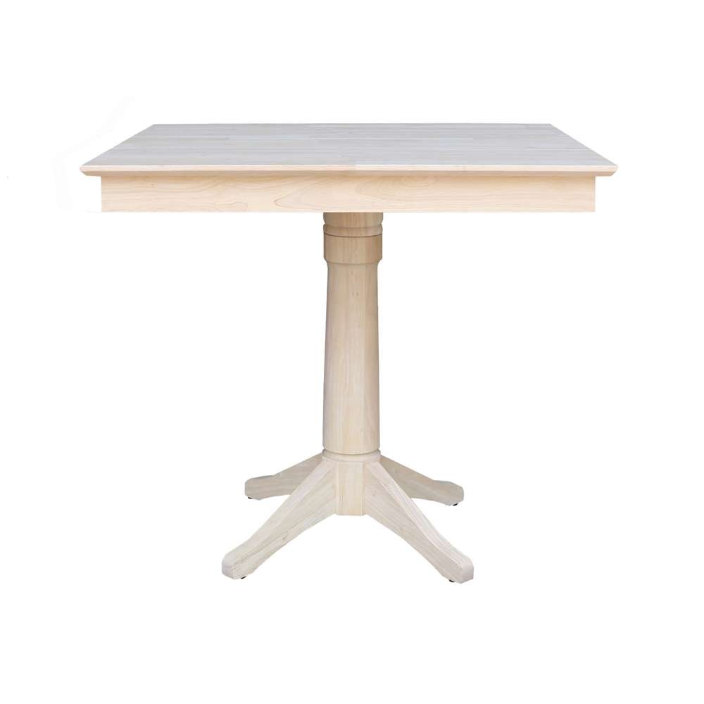 International Concepts - 36X36in Square Top Ped Table - 35.9inH - K-3636TP-27B-6B veiw 1