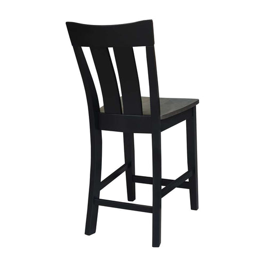 International Concepts - Ava Counter Height Stool - 24inSH in Coal Finish - S75-132 veiw 2