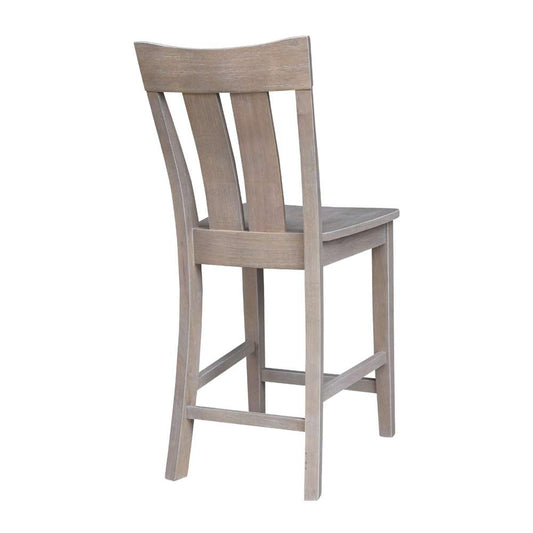 International Concepts - Ava Counter Height Stool - 24inSH in Washed Gray Taupe Finish - S09-132 veiw 2