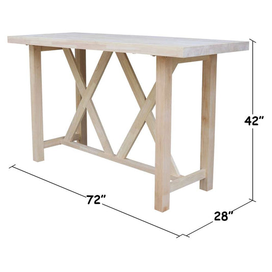 International Concepts - Bar Height Table - For Stools with 30inSH - T-7228-42 veiw 2