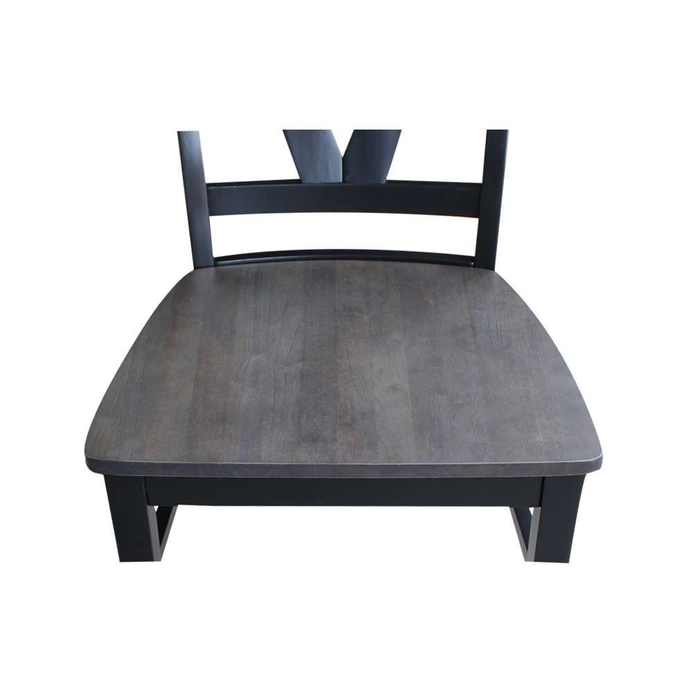 International Concepts - Cosmo Chair in Coal-Black/Washed Black Finish (Set of 2) - C75-170P veiw 13
