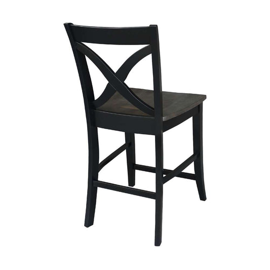 International Concepts - Cosmo Counter Height Stool - 24inSH in Coal Finish - S75-142 veiw 2