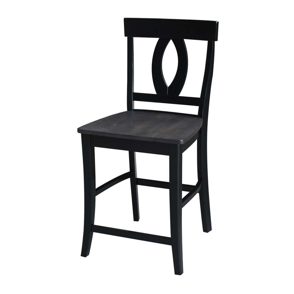 International Concepts - Cosmo Counter Height Stool - 24inSH in Coal Finish - S75-1702 veiw 3