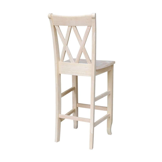 International Concepts - Double inXin Back Bar Height Stool - 30inSH - S-203 veiw 2