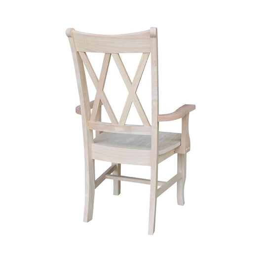 International Concepts - Double X-Back Chair with Arms - CI-20A veiw 2
