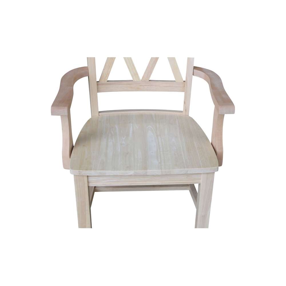 International Concepts - Double X-Back Chair with Arms - CI-20A veiw 10