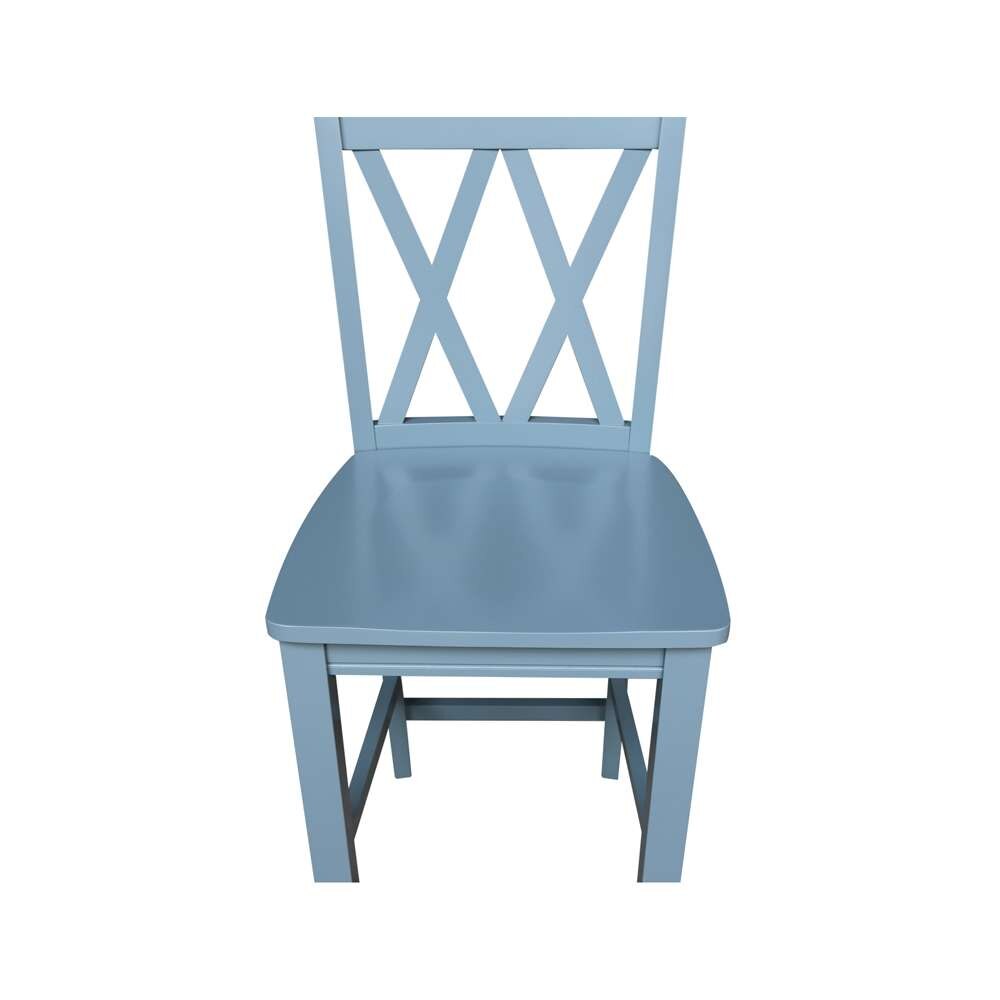 International Concepts - Double inXin Back Counter Height Stool - 24inSH in Smoked Blue Finish - S86-202 veiw 11