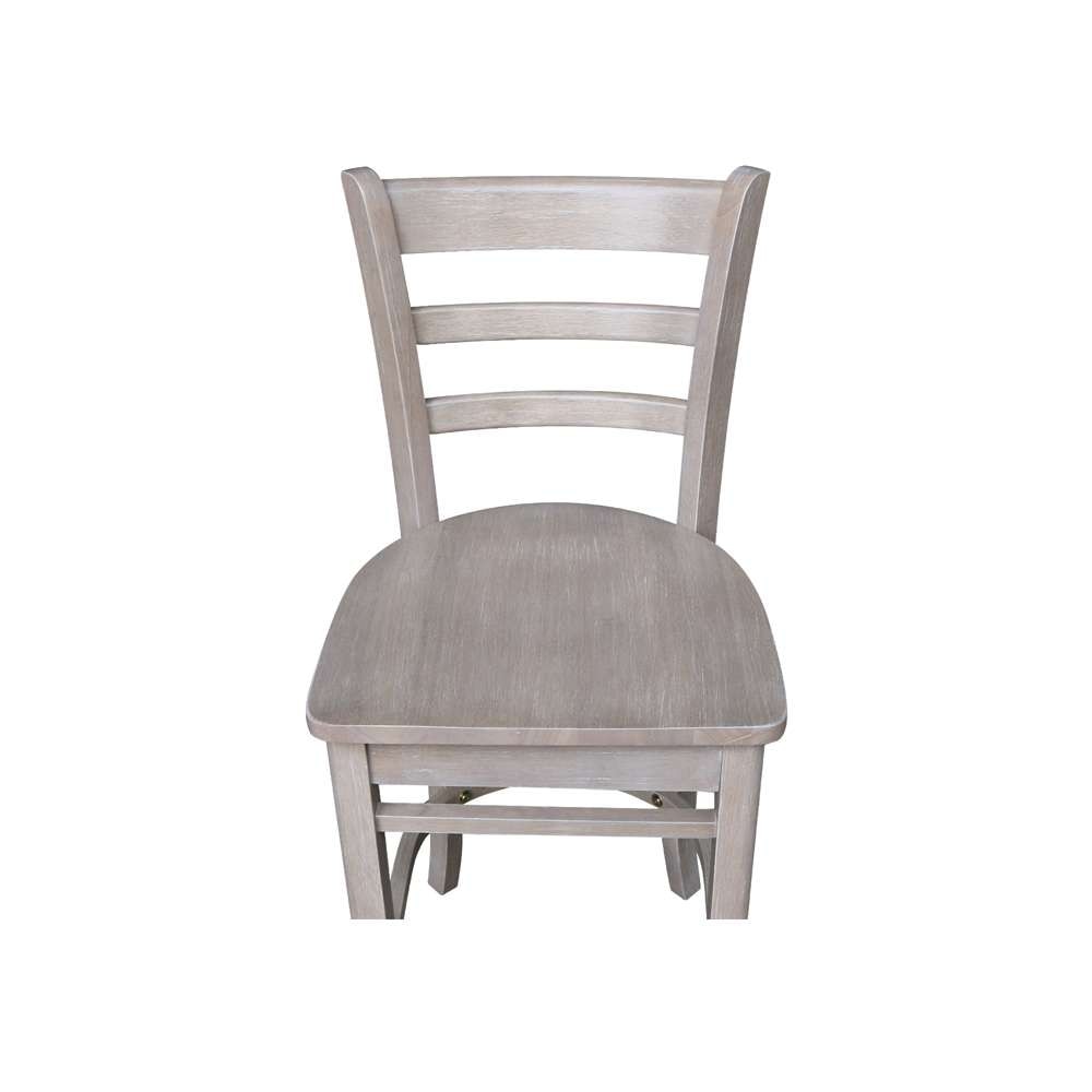 International Concepts - Emily Counter Height Stool - 24inSH in Washed Gray Taupe Finish - S09-6172 veiw 10