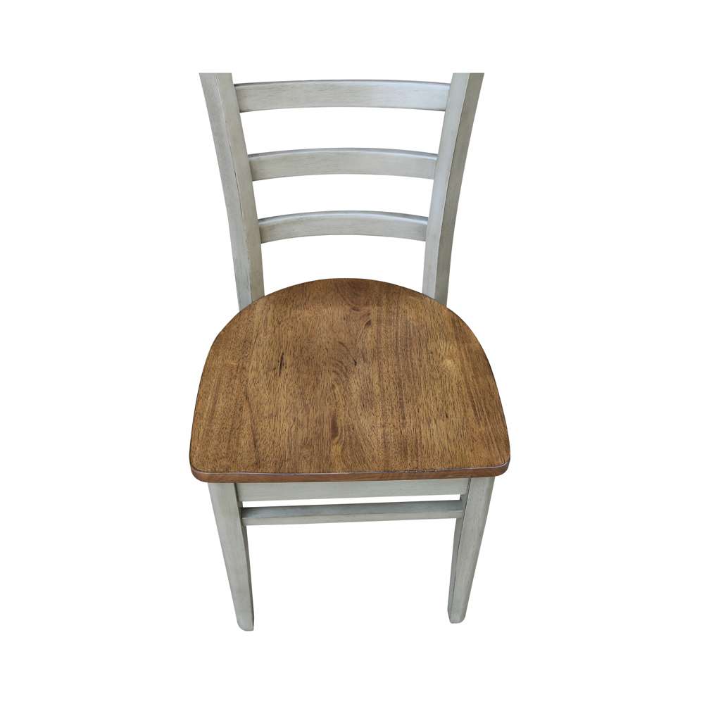 International Concepts - Emily Side Chair in Hickory/Stone Finish (Set of 2) - C41-617P veiw 9