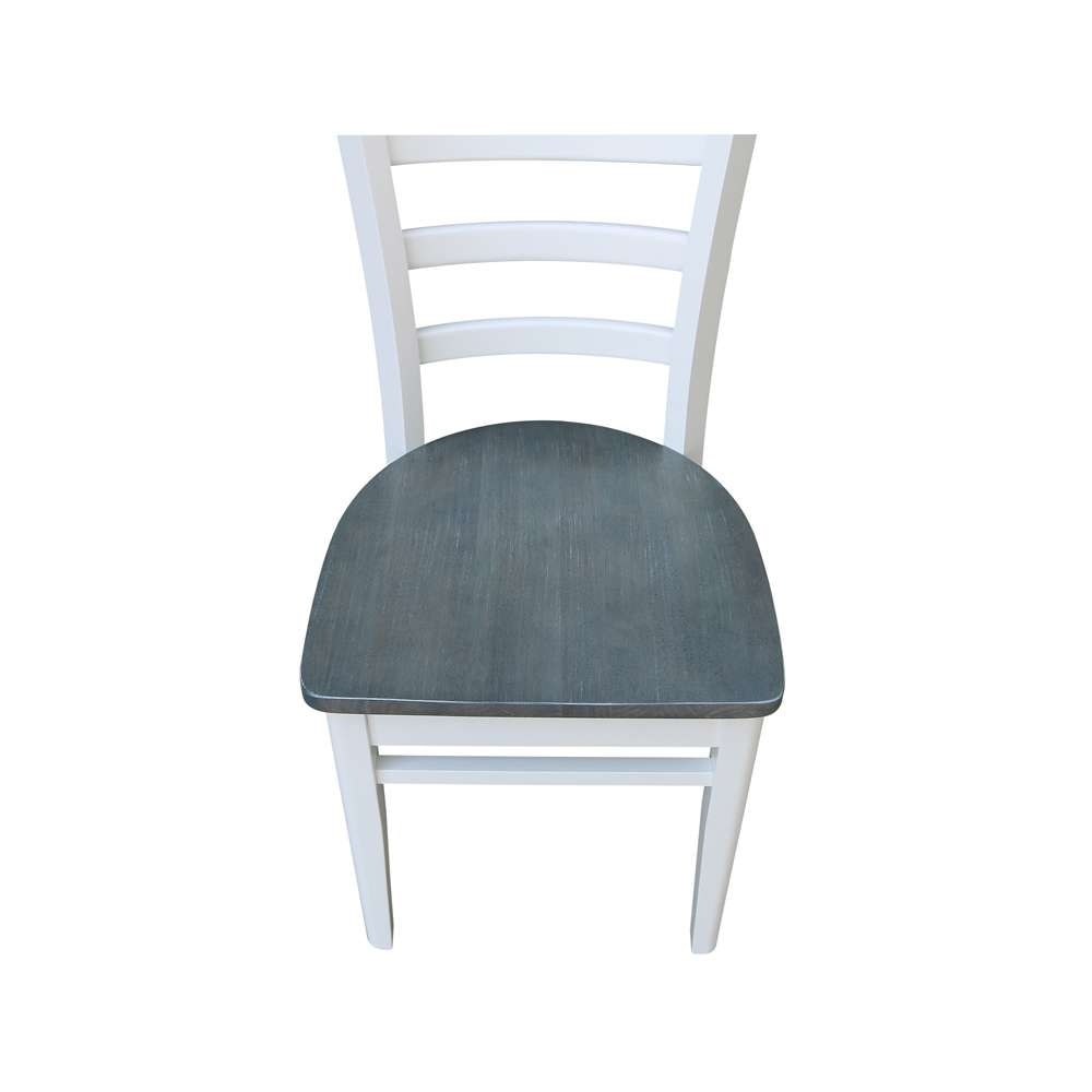 International Concepts - Emily Side Chair in White/Heather Gray Finish (Set of 2) - C05-617P veiw 10