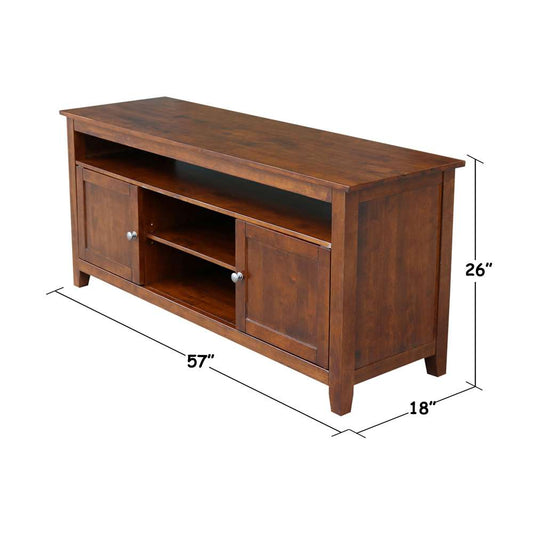 International Concepts - Entertainment / Tv Stand with 2 Doors in Espresso Finish - TV581-51 veiw 2