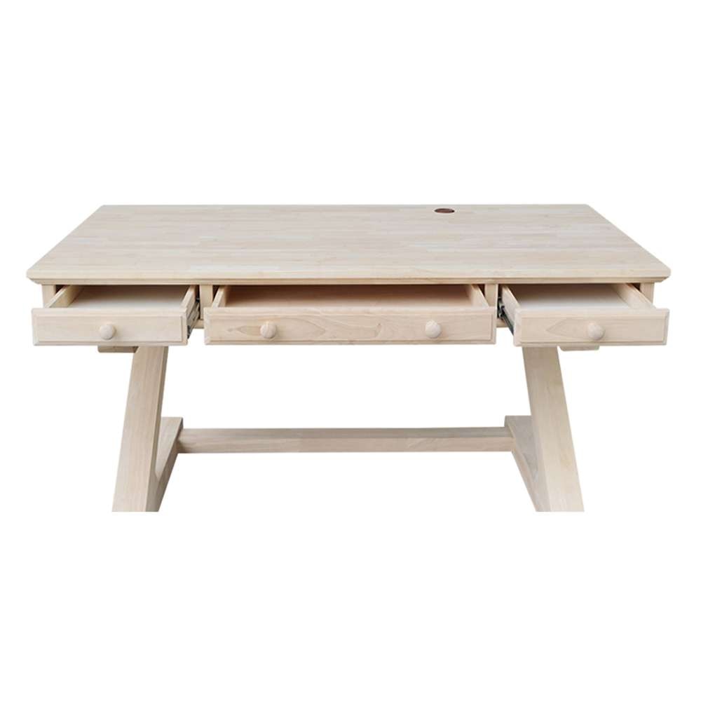 International Concepts - Executive Desk with Zosiac Base - K-OF64T-64Z-C10 veiw 13