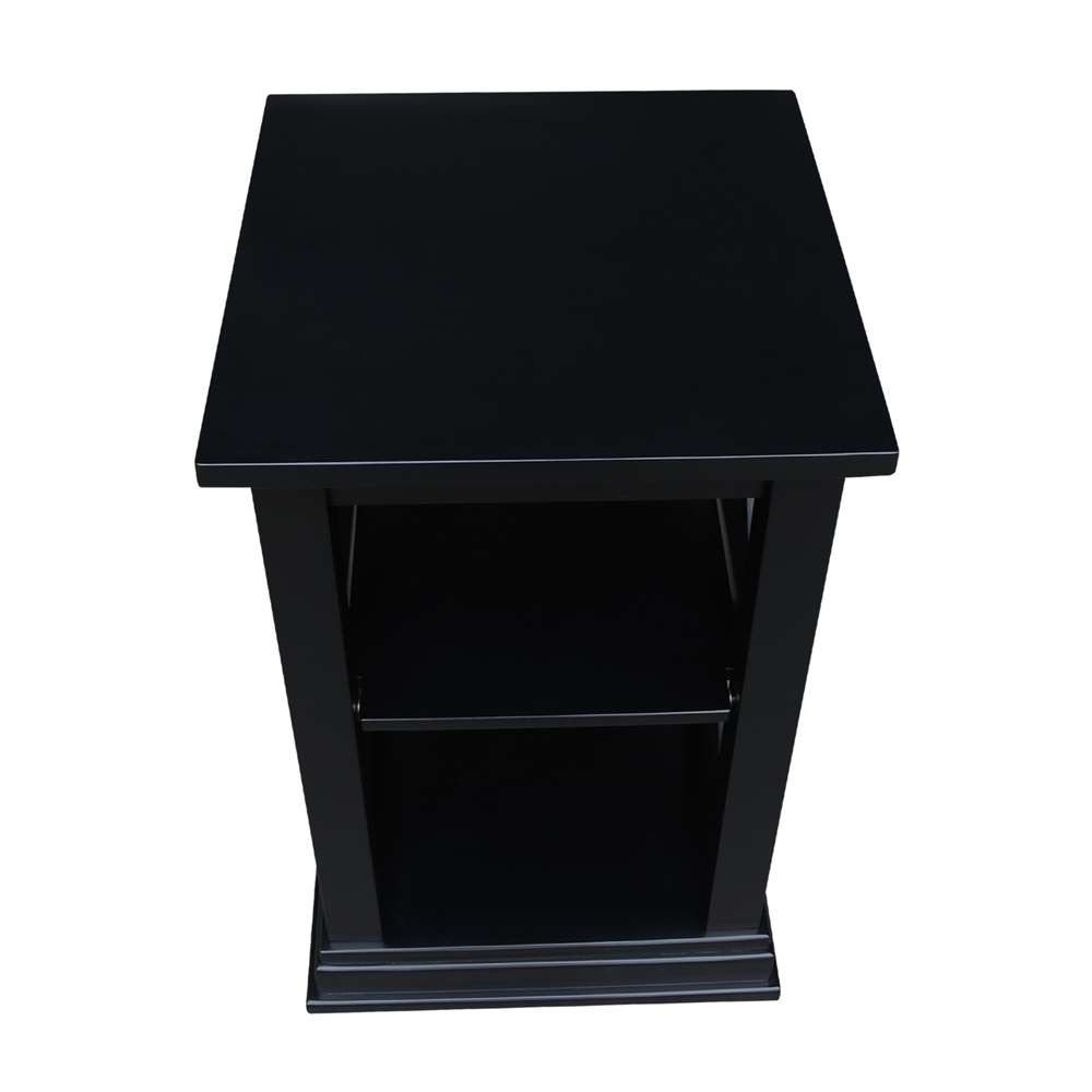 International Concepts - Hampton Accent Table with Shelves in Black Finish - OT46-70A veiw 7