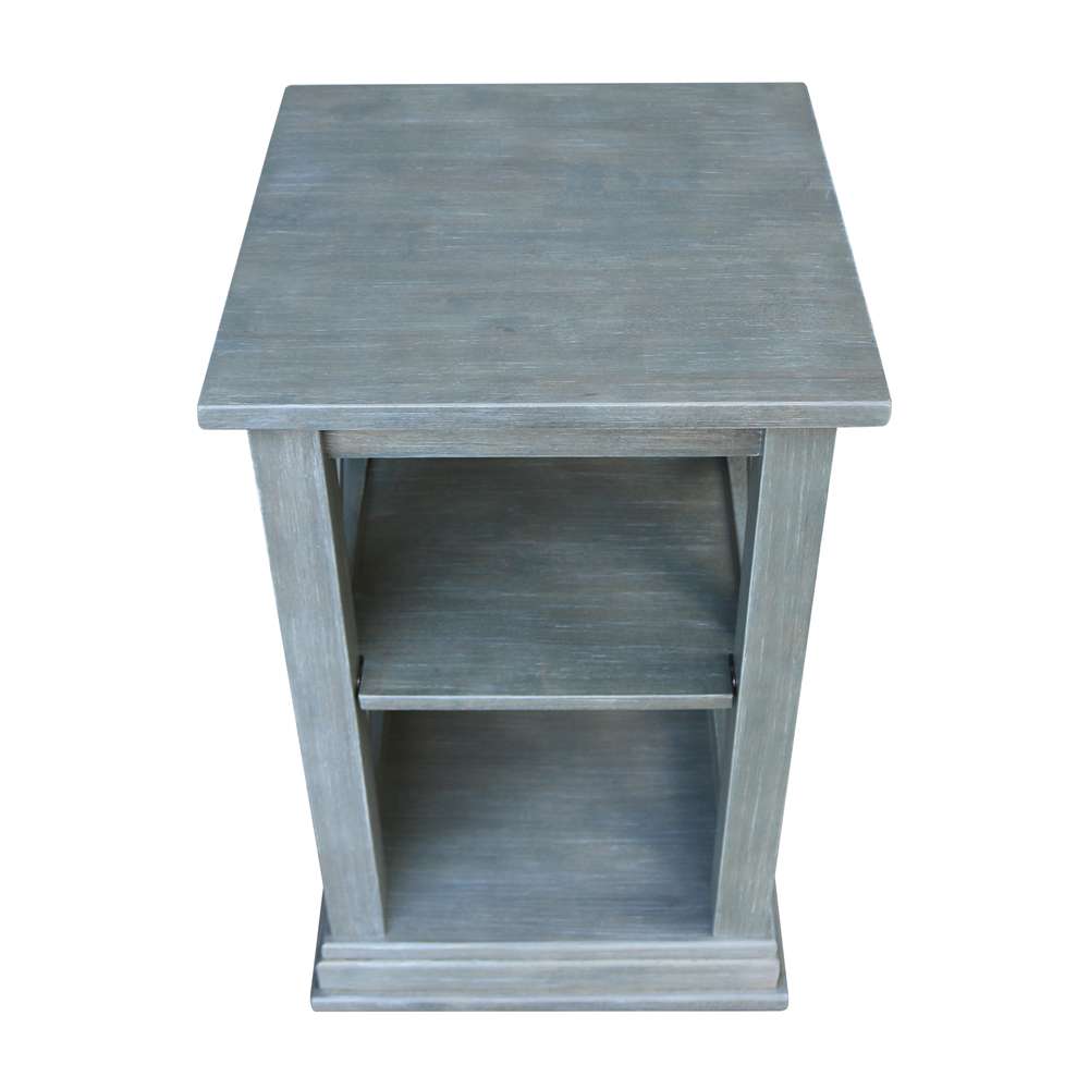International Concepts - Hampton Accent Table with Shelves in Heather Grey-Antique Washed Finish - OT105-70A veiw 7